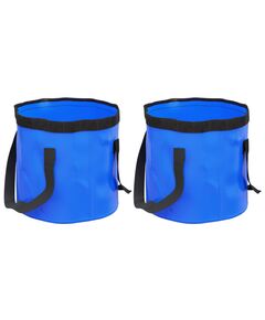 Secchi pieghevoli 2 pz blu 30 l in pvc