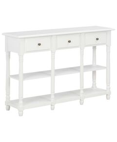 Tavolo consolle bianco 110x30x76 cm in legno multistrato