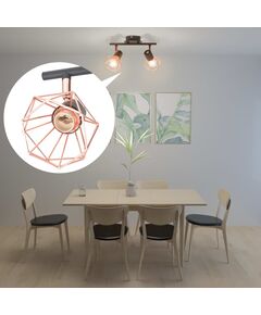 Plafoniera con 2 lampadine a led a incandescenza 8 w