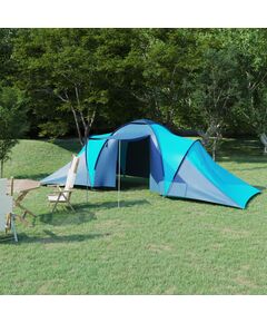 Tenda da campeggio per 6 persone blu marino e azzurro