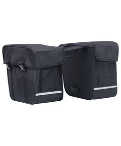 Borsa doppia bicicletta impermeabile per portapacchi 35 l nero