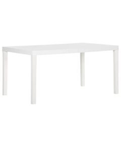 Tavolo da giardino 150x90x72 cm in pp bianco