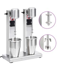 Frullatore per milkshake con tazza doppia in acciaio inox 2 l