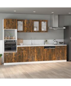 Mobile sottolavello rovere fumo 80x46x81,5 cm legno multistrato