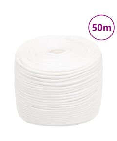 Corda nautica completamente bianca 10 mm 50 m in polipropilene