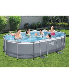 Bestway set piscina ovale power steel 488x305x107 cm