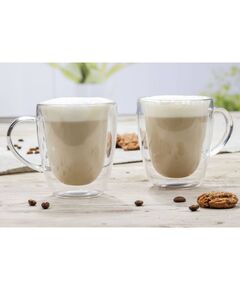 Hi set bicchieri per cappuccino 2 pz 270 ml trasparente