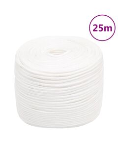 Corda nautica completamente bianca 8 mm 25 m in polipropilene