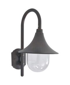 Lampada da parete da giardino e27 42 cm alluminio bronzo