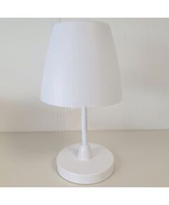 H&s collection lampada da tavolo a led ricaricabile bianca 13x30 cm