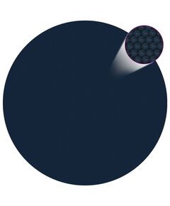 Pellicola galleggiante solare pe per piscina 455 cm nero e blu