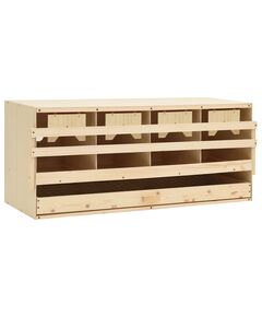 Casetta cova per galline 4 scomparti 106x40x45 cm legno di pino