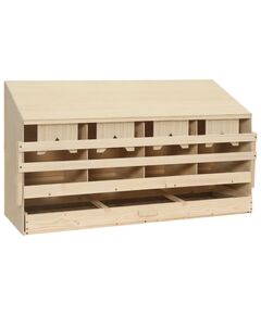 Casetta cova per galline 4 scomparti 106x40x59 cm legno di pino