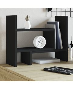 Organizer da scrivania nero 38,5x17x39 cm in legno multistrato