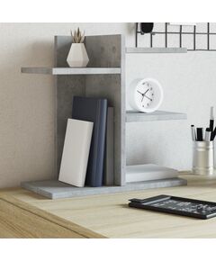 Organizer scrivania grigio cemento 42x21,5x42 cm multistrato