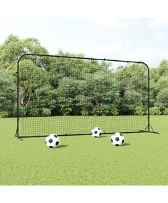 Rete rimbalzante da calcio nera 366x90x183 cm hdpe