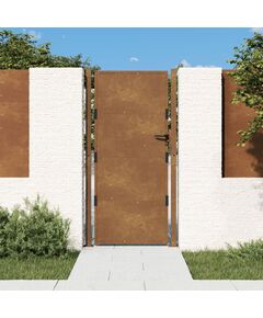 Cancello da giardino 105x180 cm in acciaio corten