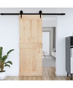 Porta 85x210 cm in legno massello di pino