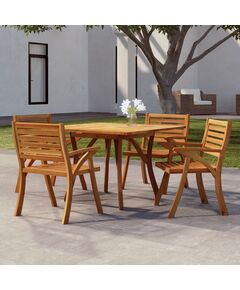 Tavolo da giardino 110x110x75 cm legno massello di acacia