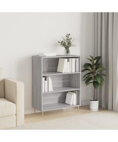 Libreria grigio sonoma 69,5x32,5x90 cm in legno multistrato