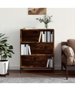 Libreria rovere fumo 69,5x32,5x90 cm in legno multistrato