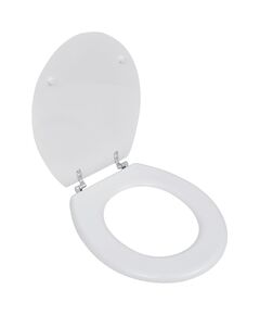 Sedile wc in mdf con coperchio design semplice bianco