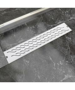 Canaletta di drenaggio lineare doccia 630x140 mm acciaio inox