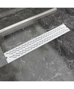 Canaletta drenaggio lineare per doccia 730x140 mm acciaio inox