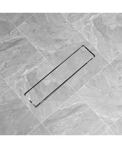 Canaletta di drenaggio lineare 530x140 mm in acciaio inox