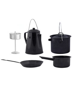 Esschert design set per cucinare all'aperto 4 pezzi nero ff215