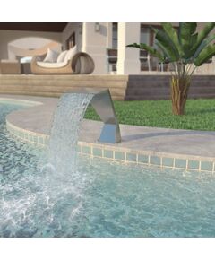 Fontana per piscina in acciaio inossidabile 64x30x52 cm argento