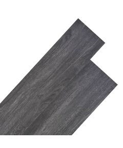 Listoni pavimenti non autoadesivi pvc 5,26 m² 2 mm nero bianco