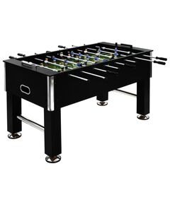 Tavolo calcio balilla in acciaio 60 kg 140x74,5x87,5 cm nero