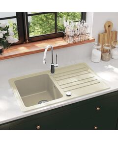 Lavello da cucina in granito vasca singola beige