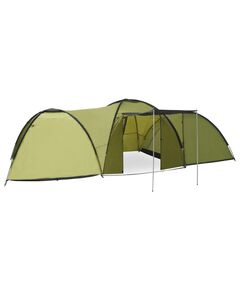 Tenda igloo da campeggio 650x240x190 cm per 8 persone verde