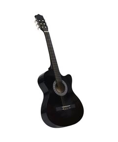 Chitarra classica cutaway western con 6 corde nera 38"