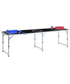 Tavolo da beer pong pieghevole con tazze e palline 240 cm