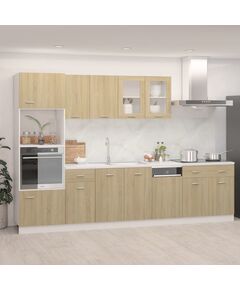 Set armadi da cucina 7 pz rovere sonoma in truciolato