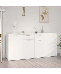 Credenza bianca 160x36x75 cm in truciolato