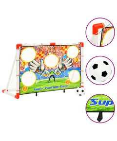 Set porta da calcio per bambini con pannello 120x51x77,5 cm