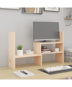 Supporto per monitor (39-72)x17x43 cm in legno massello di pino