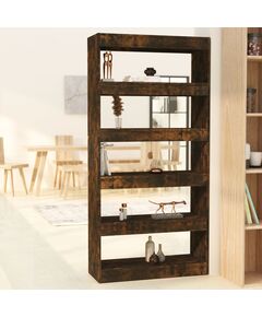 Libreria/divisorio rovere fumo 80x30x166 cm in truciolato