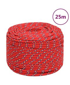 Corda nautica rossa 6 mm 25 m in polipropilene