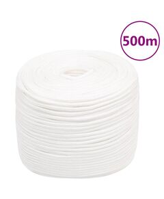 Corda nautica completamente bianca 10 mm 500 m in polipropilene