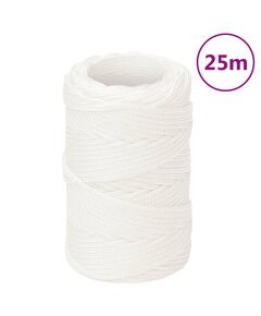 Corda nautica completamente bianca 2 mm 25 m in polipropilene