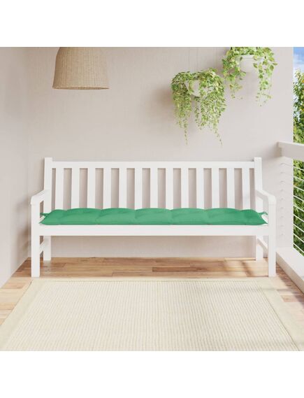 Cuscino per panca verde 180x50x7 cm in tessuto oxford