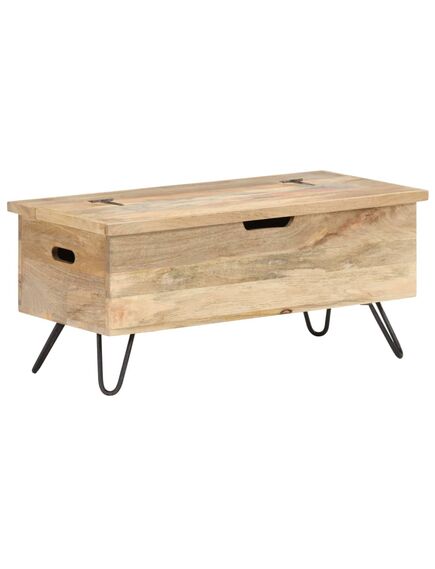 Baule 90x40x45 cm in legno massello di mango