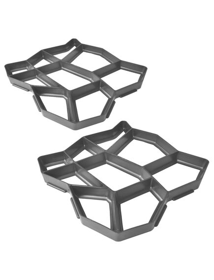 Set 2 pz stampo pavimentazione giardino 42 x 42 x 4 cm