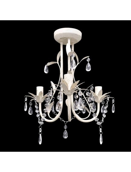 Lampadario da soffitto cristallo elegante bianco