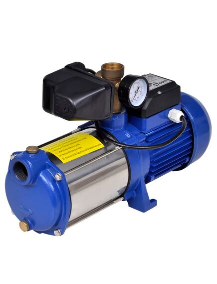 Pompa a getto con manometro 1300 w 5100 l/h blu